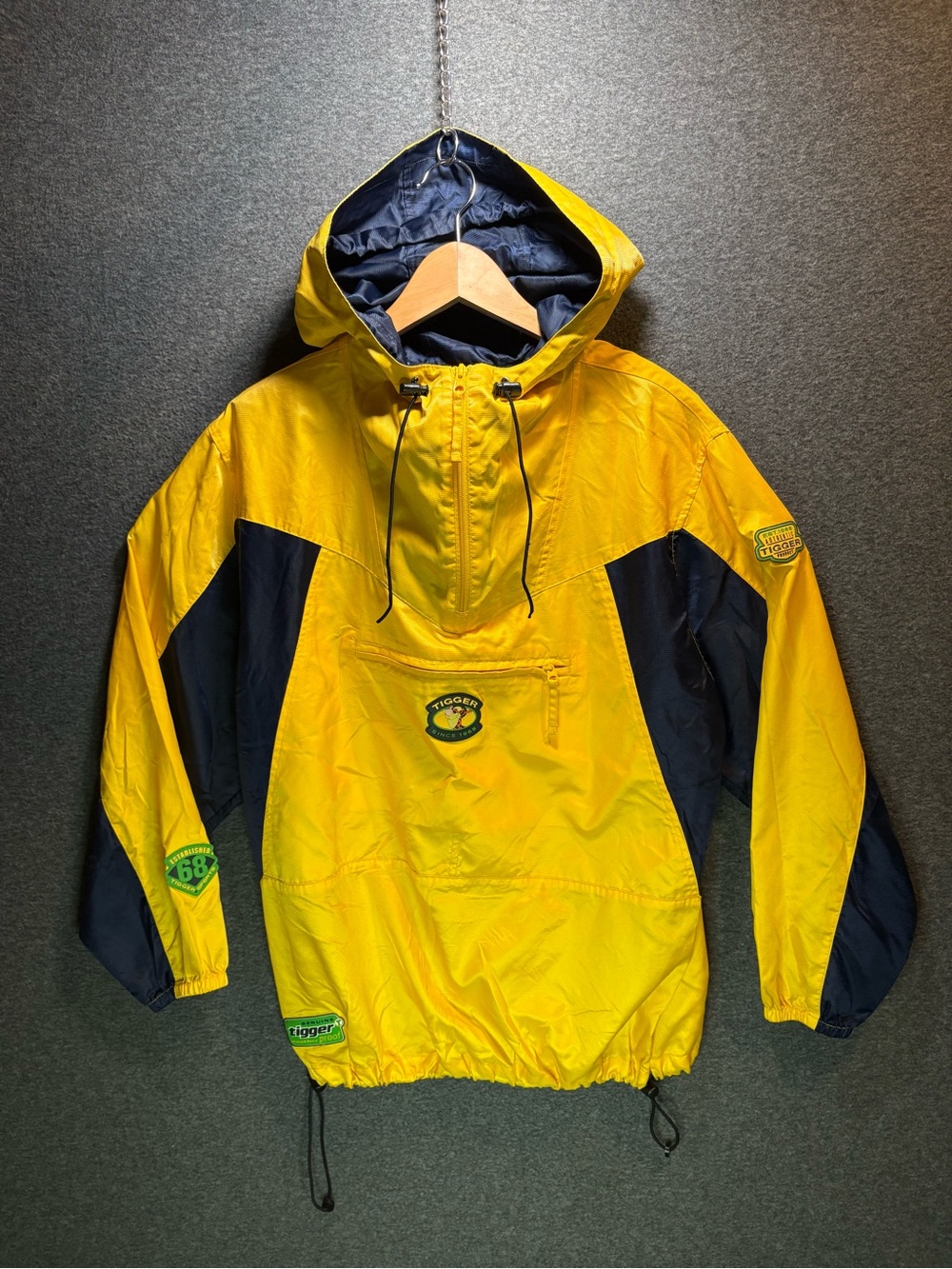 Vintage 90s Disney Store Tigger Colorblock Anorak Windbreaker Jacket Size M